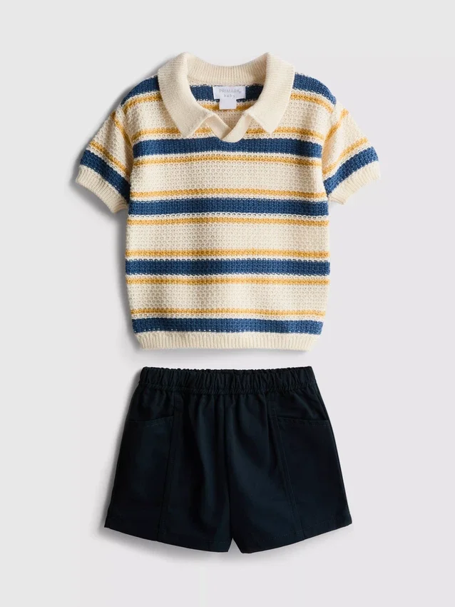 0–12 måneder | strikket shortsett