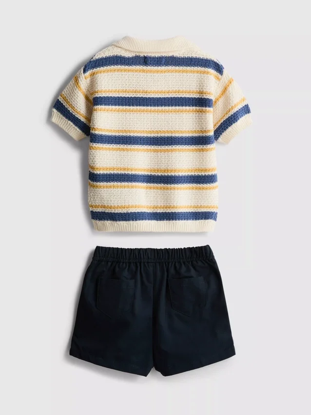 0–12 måneder | strikket shortsett