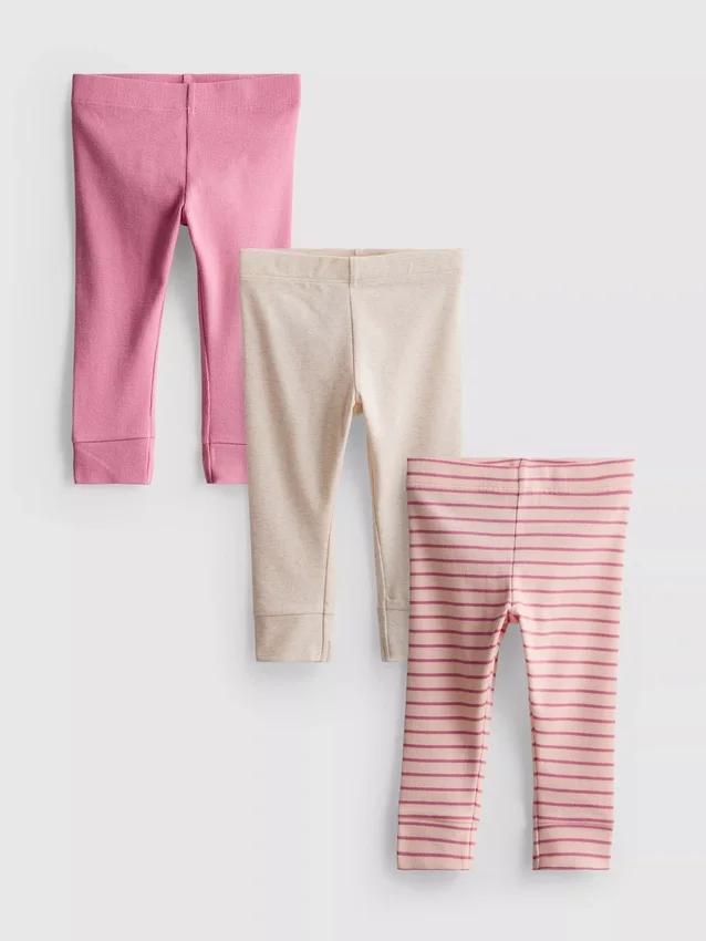 0–18 måneder | 3-pakk leggings til nyfødte