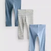 0–18 måneder | 3-pakk leggings til nyfødte