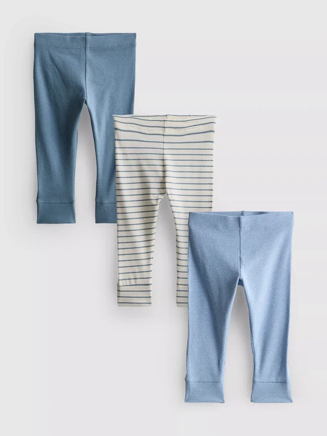 0–18 måneder | 3-pakk leggings til nyfødte