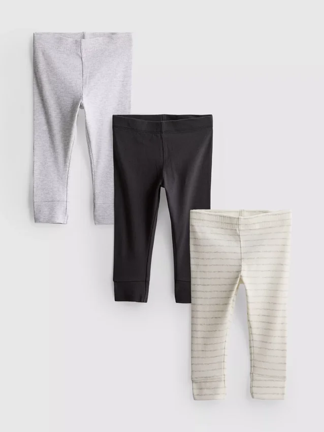 0–18 måneder | 3-pakk leggings til nyfødte