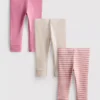 0–18 måneder | 3-pakk leggings til nyfødte