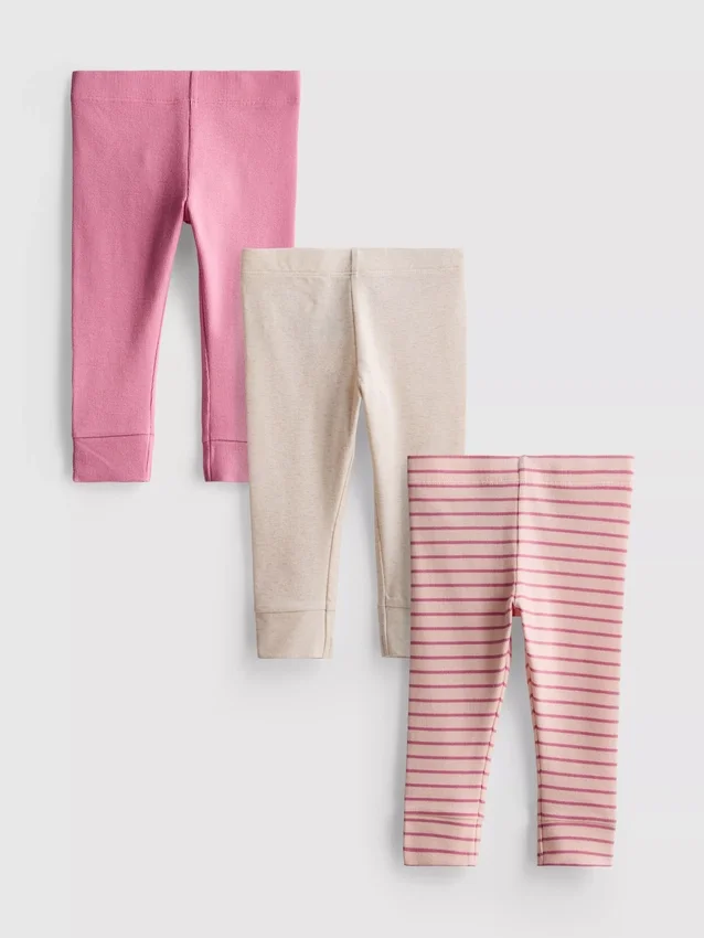0–18 måneder | 3-pakk leggings til nyfødte
