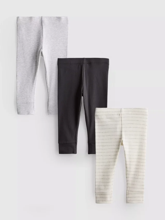 0–18 måneder | 3-pakk leggings til nyfødte