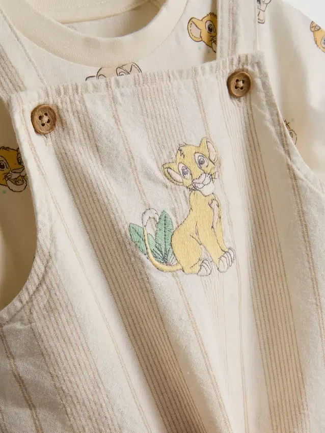 0–18 måneder | Disney-sett med body og bukser med motiv fra «Løvenes konge» for nyfødte