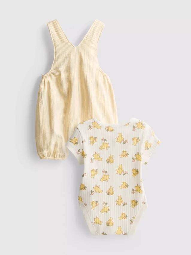 0–18 måneder | Disney-sett med body og overalls med Winnie the Pooh-motiv for nyfødte