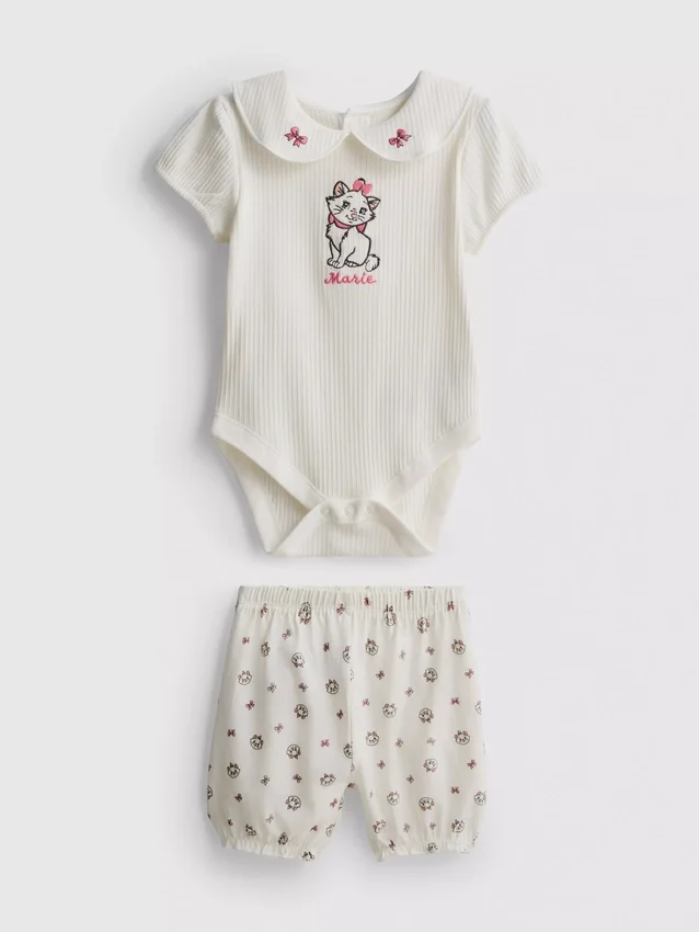 0–18 måneder | Disney-sett med Marie-body og bloomers fra «Aristokatene» til nyfødte