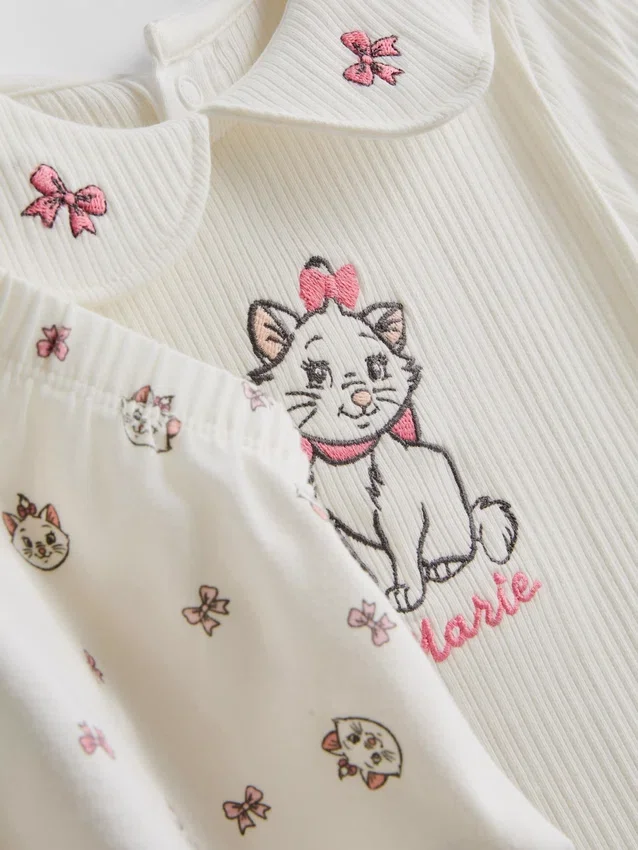 0–18 måneder | Disney-sett med Marie-body og bloomers fra «Aristokatene» til nyfødte