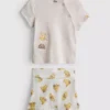 0–18 måneder | Disneys Winnie the Pooh-sett med wrap-top og Shorts for nyfødte