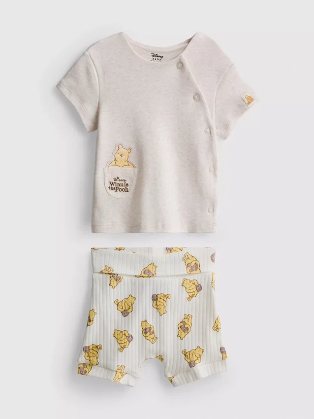 0–18 måneder | Disneys Winnie the Pooh-sett med wrap-top og Shorts for nyfødte