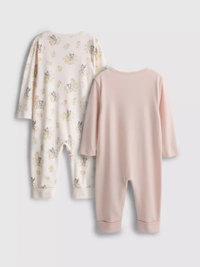 0–24 måneder | 2-pakk Disney Bambi-body med glidelås