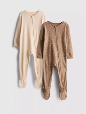 0–24 måneder | 2-pakk med pyjamaser med glidelås