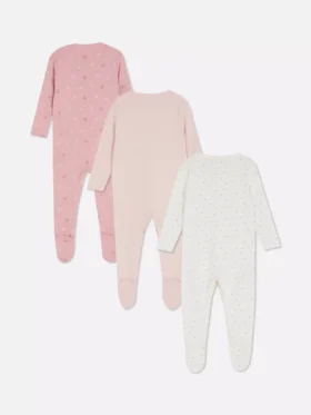 0–24 måneder | 3-pakk med pyjamaser med trykknapper