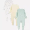 0–24 måneder | 3-pakning med Disneys Dumbo-pyjamaser med trykknapper