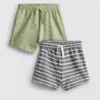0–36 måneder | 2-pakk teksturerte Shorts