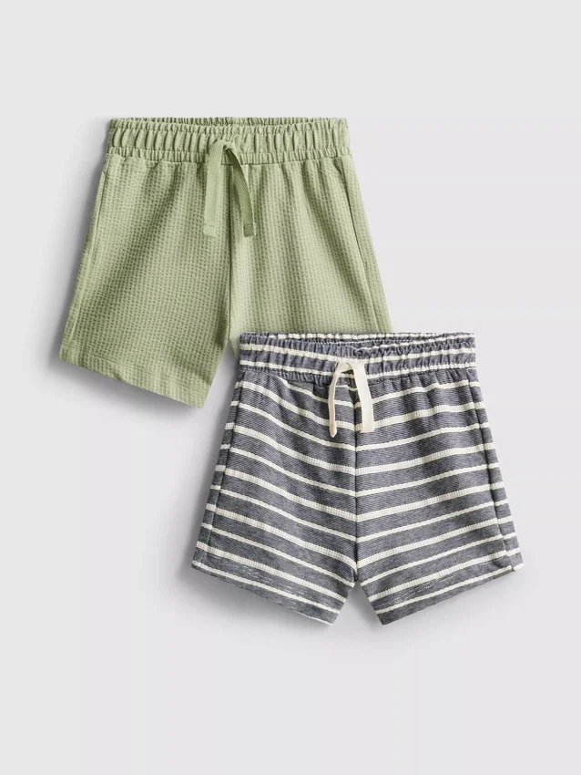 0–36 måneder | 2-pakk teksturerte Shorts
