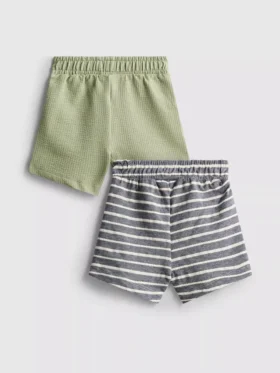0–36 måneder | 2-pakk teksturerte Shorts