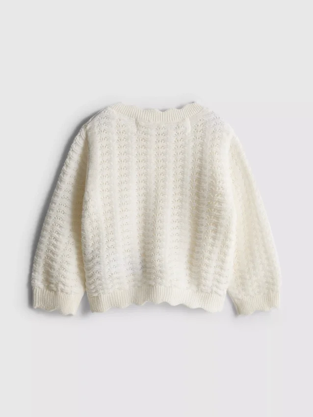 0–36 måneder | cardigan med bølgekant