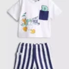 0–36 måneder | Disneys Donald Duck-sett med boksformet T-skjorte og Shorts