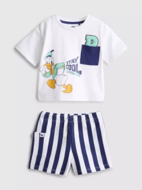 0–36 måneder | Disneys Donald Duck-sett med boksformet T-skjorte og Shorts