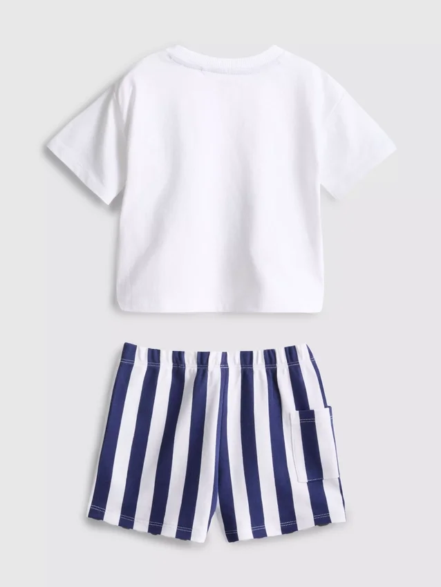 0–36 måneder | Disneys Donald Duck-sett med boksformet T-skjorte og Shorts