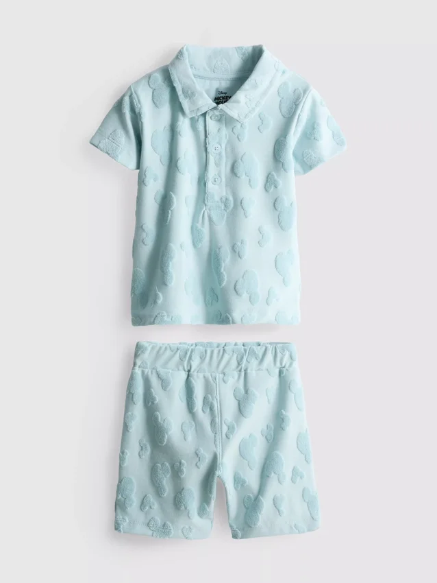 0–36 måneder | Disneys Mikke Mus-sett med frotté-T-skjorte og Shorts