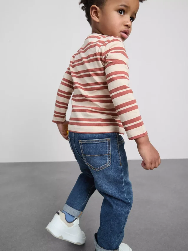 0–36 måneder | Jeans med opprullede mansjetter