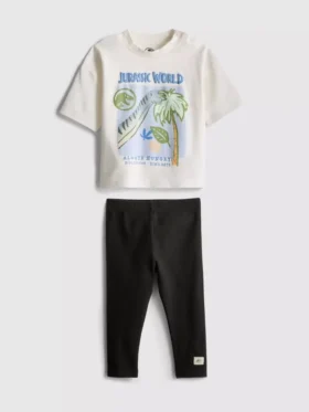 0–36 måneder | «Jurassic World»-T-skjorte og leggings-sett