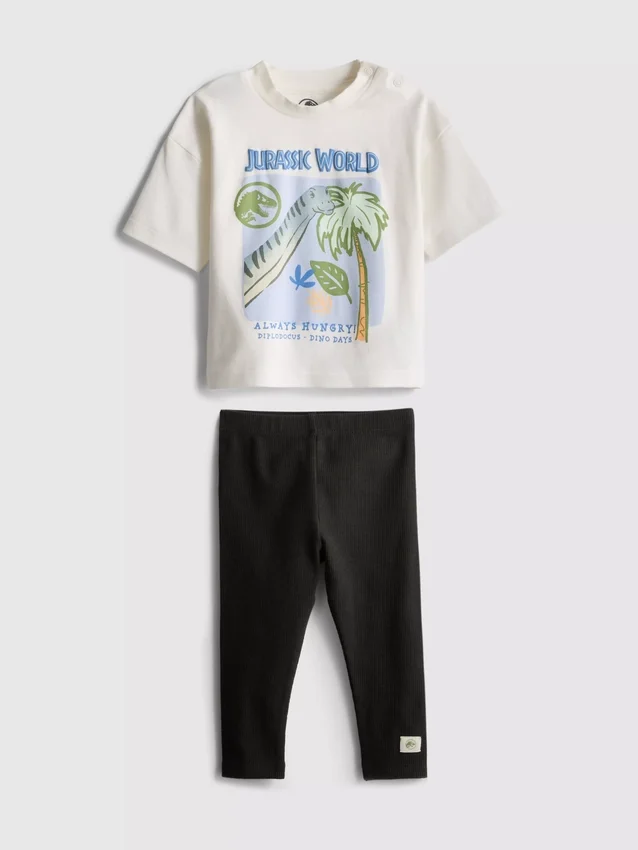 0–36 måneder | «Jurassic World»-T-skjorte og leggings-sett