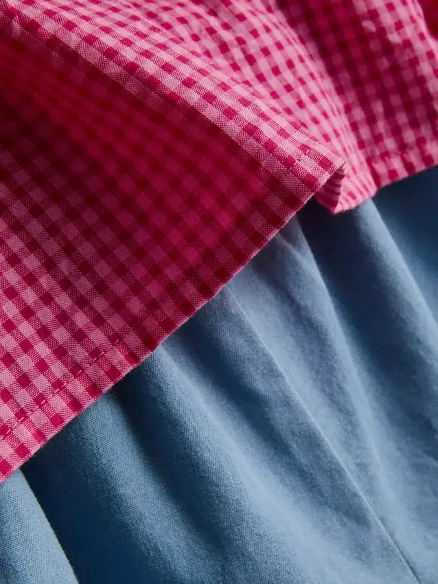 0–36 måneder | sett med bluse med krage og shorts med volanger