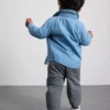 0–36 måneder | Sett med langermet T-skjorte, bukser og denimskjorte