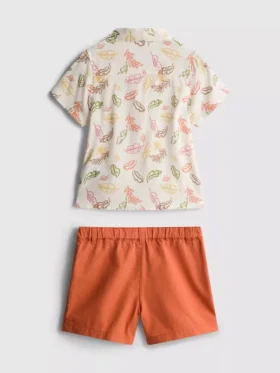 0–36 måneder | sett med trykt skjorte og chino-shorts