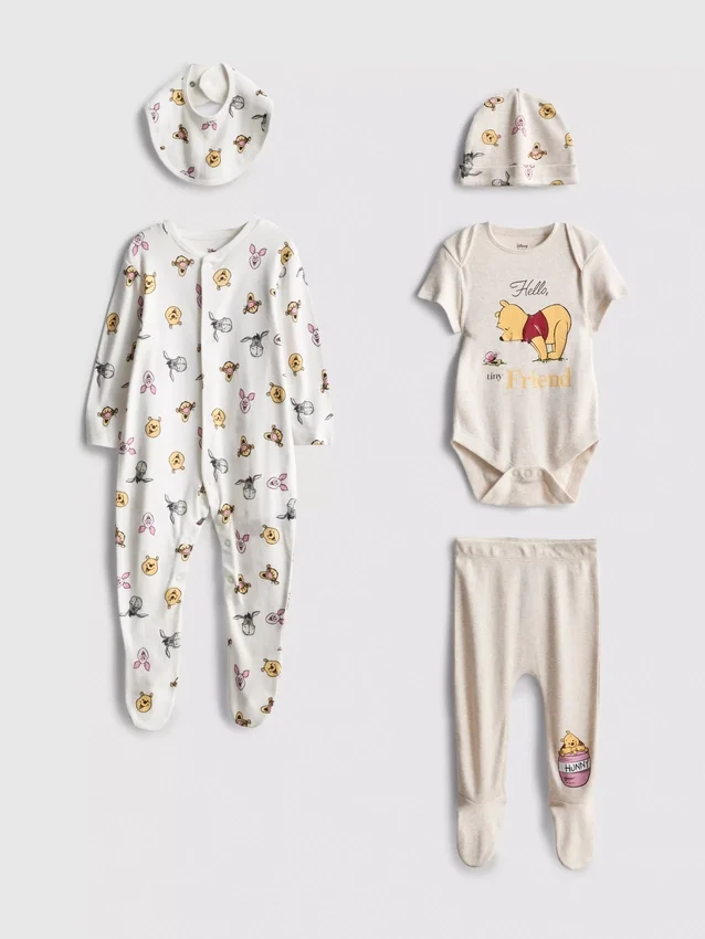 0–9 måneder | 5-delers Disney Winnie the Pooh-startsett for nyfødte