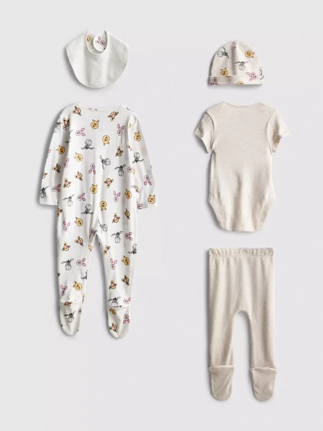 0–9 måneder | 5-delers Disney Winnie the Pooh-startsett for nyfødte