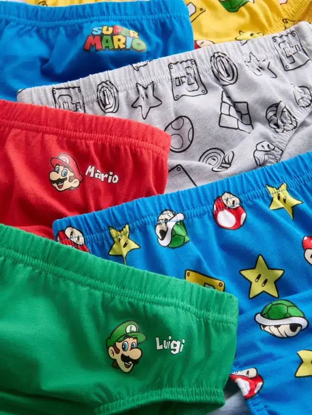 1,5–10 år | 6-pakning med Super Mario-truser