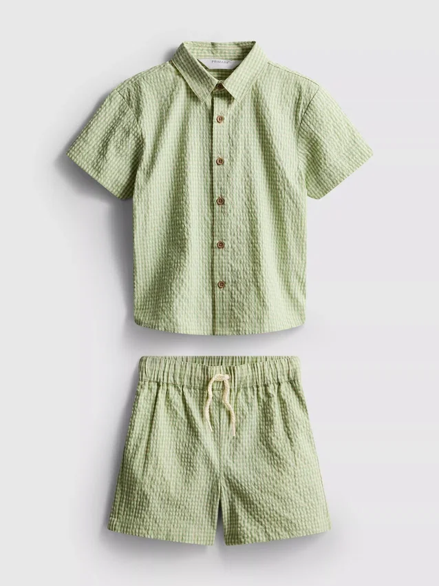 1,5–12 år | Stacey Solomon-sett med rutete skjorte og shorts