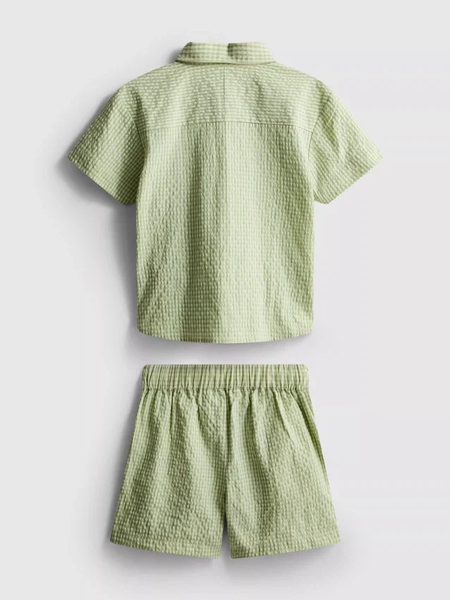 1,5–12 år | Stacey Solomon-sett med rutete skjorte og shorts