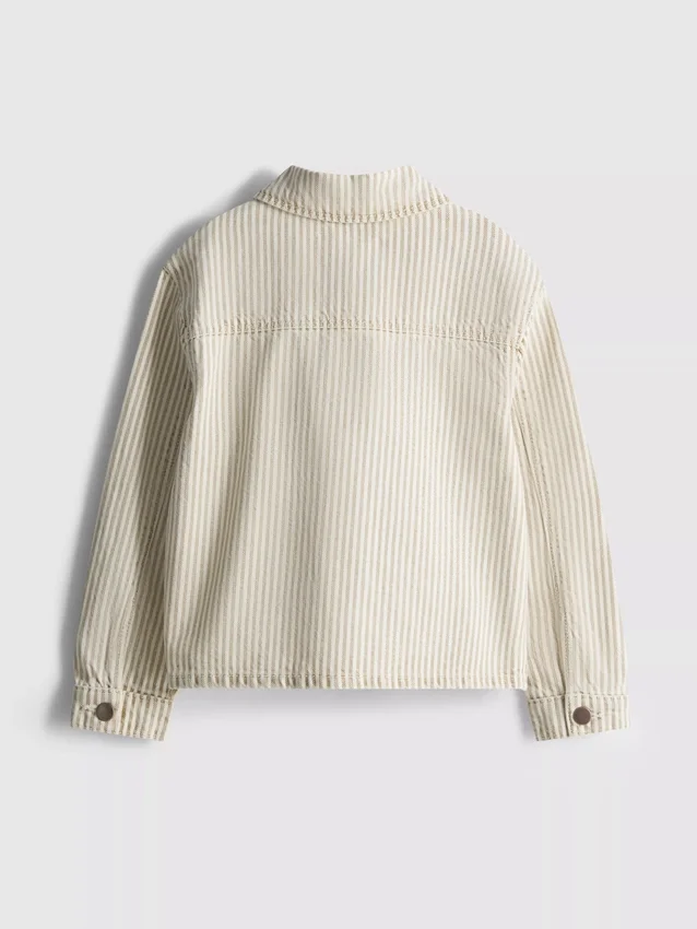 1,5–12 år | The Edit bomullsjakke i denim med nålestriper