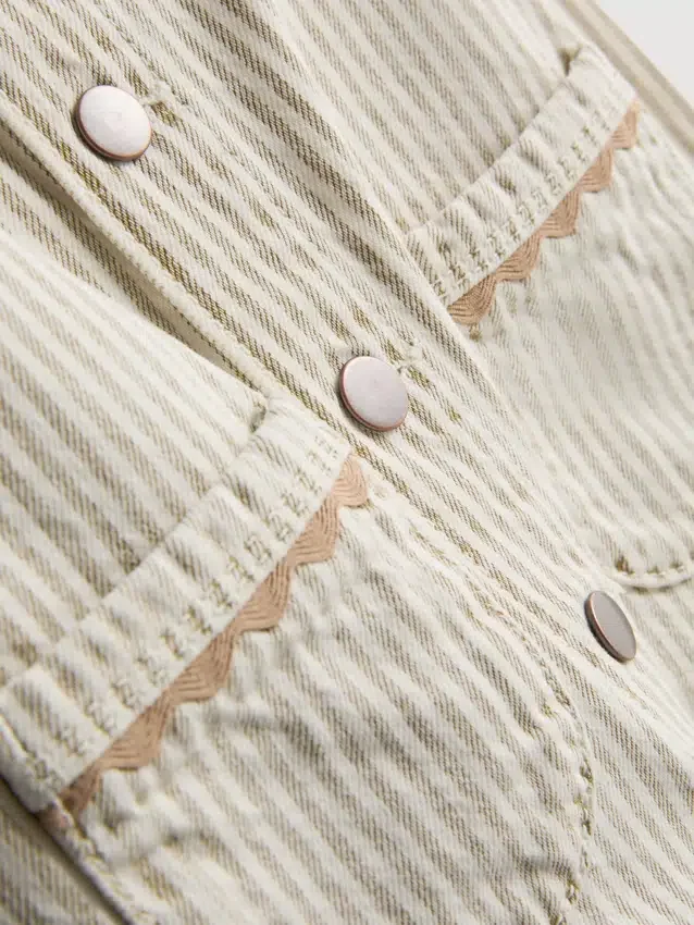 1,5–12 år | The Edit bomullsjakke i denim med nålestriper
