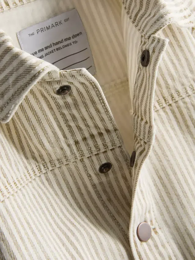 1,5–12 år | The Edit bomullsjakke i denim med nålestriper