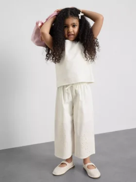 1,5–12 år | The Edit-bukser i linblanding med broderi