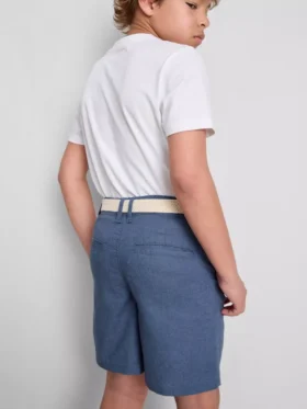1,5–12 år | The Edit-chino-shorts i linblanding med belte