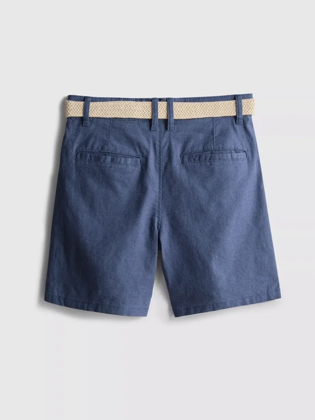 1,5–12 år | The Edit-chino-shorts i linblanding med belte