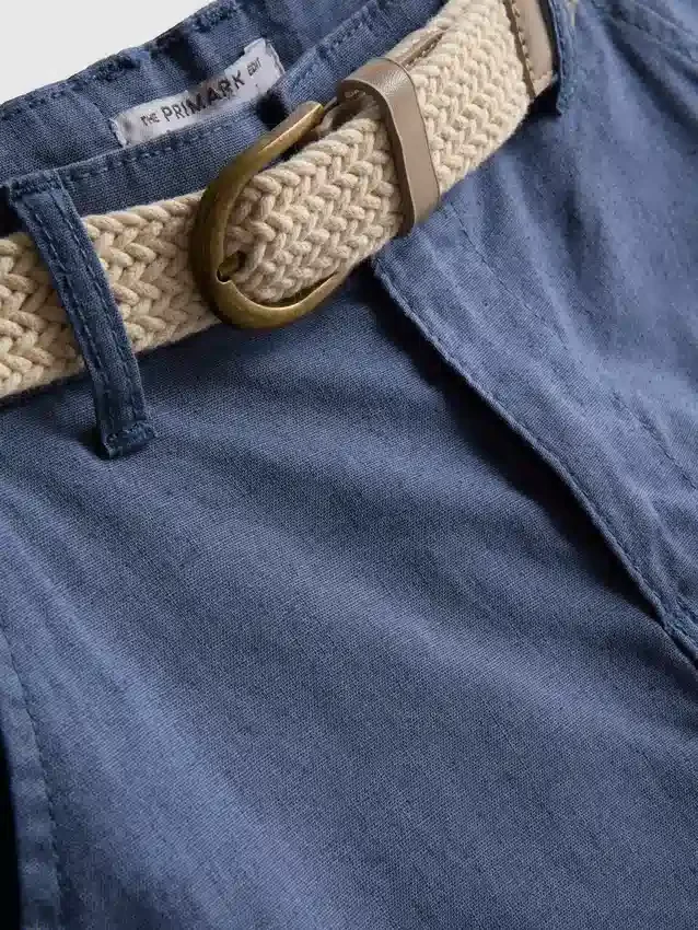 1,5–12 år | The Edit-chino-shorts i linblanding med belte