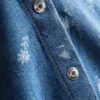 1,5–8 år | blomstret, ermeløs denimkjole med krage
