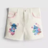 1,5–8 år | Disneys Stitch-denimshorts i kontrastfarger
