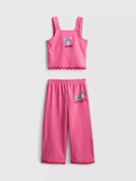 1,5–8 år | Disneys Stitch-sett med ric-rac-topp og bukser