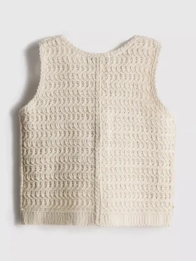 1,5–8 år | heklet vest med knapper foran