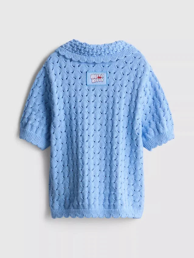 1,5–8 år | Hello Kitty-kortærmet cardigan med krage